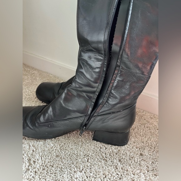 Nine West Vintage Zannyr Leather Knee High Black Boot, Women’s Size 8 - Picture 3 of 10